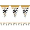 80-as Születésnapi Elegáns Léggömbös Parti Zászlófüzér - 5 m