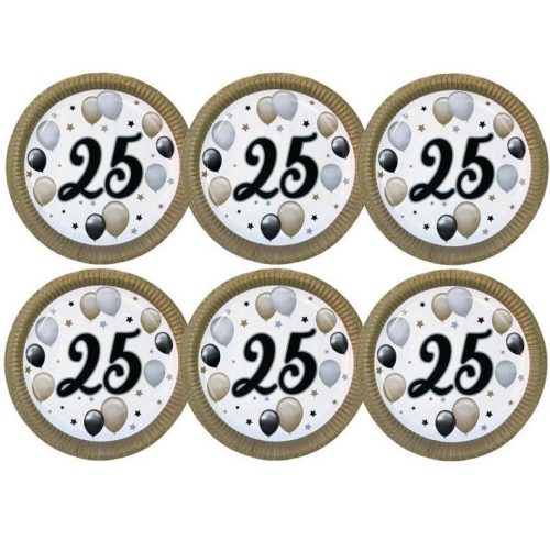 Elegáns léggömbös parti tányér - 25