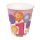 Boldog 1. Szülinapot! Léggömbös Rózsaszín Lányos Parti Pohár - 250 ml, 6 db-os