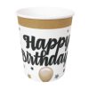 Parti Pohár - Elegáns Léggömbös Happy Birthday! felirattal