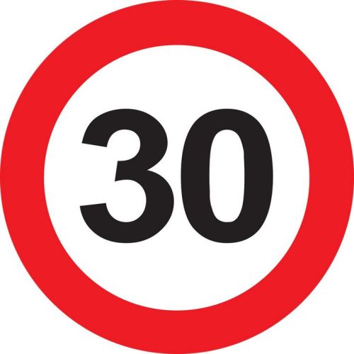 30. Sebességkorlátozó Születésnapi Tábla - 40 cm