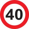 40. Sebességkorlátozó Számos Születésnapi Tábla - 40 cm