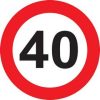 40. Sebességkorlátozó Számos Születésnapi Tábla - 40 cm