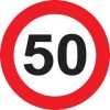 50. Sebességkorlátozó Számos Születésnapi Tábla - 40 cm