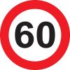 60. Sebességkorlátozó Számos Születésnapi Tábla - 40 cm