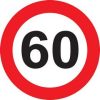 60. Sebességkorlátozó Számos Születésnapi Tábla - 40 cm