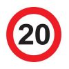 20. Sebességkorlátozó Számos Születésnapi Tábla - 40 cm