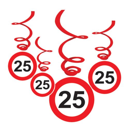 25-ös sebességkorlátozó, függő dekoráció