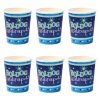 Boldog szülinapot kék papír pohár - 250 ml , 6 db/csomag