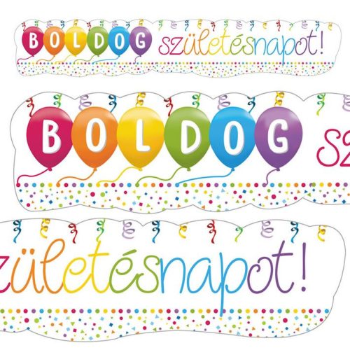 Boldog Szülinapot Party Banner - Streamers