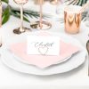 Rosegold Szív Ültetőkártya Tartó - 10 db-os