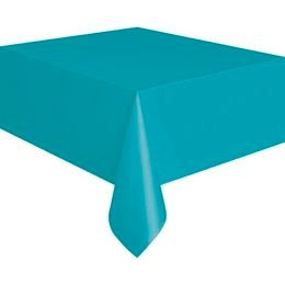 Caribbean Teal Műanyag Parti Asztalterítő - 137 cm x 274 cm