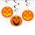 Tökfejek Spirális Függő Dekoráció Halloween-re - 3 db-os
