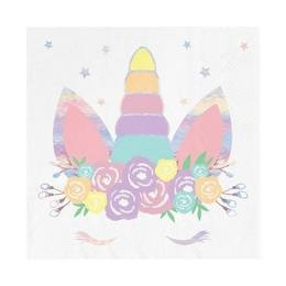 Cuki Unikornis Parti Szalvéta - 33 cm x 33 cm, 10 db-os